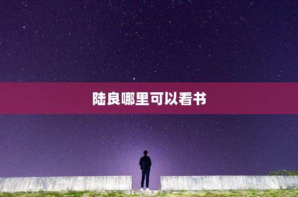 陆良哪里可以看书