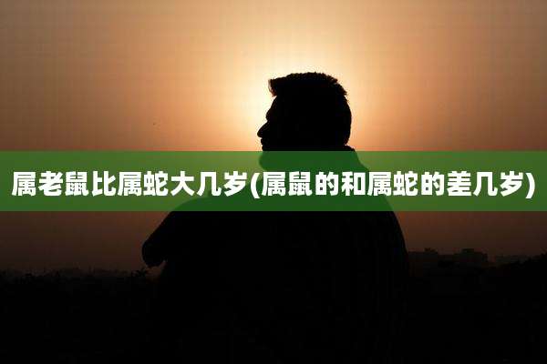 属老鼠比属蛇大几岁(属鼠的和属蛇的差几岁)