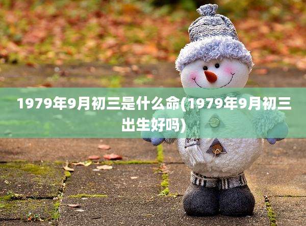 1979年9月初三是什么命(1979年9月初三出生好吗)