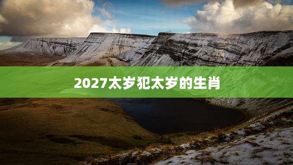 2027太岁犯太岁的生肖