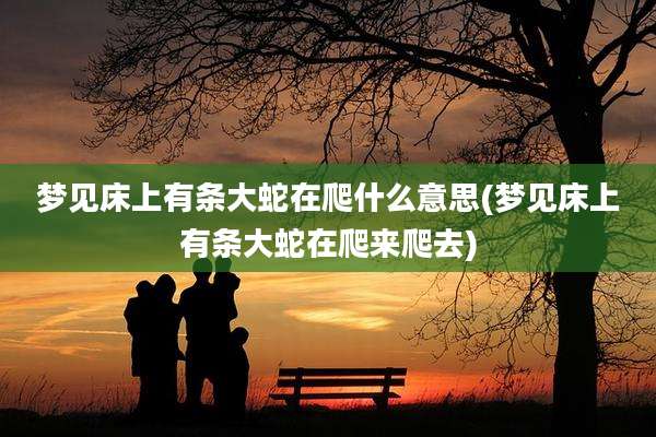 梦见床上有条大蛇在爬什么意思(梦见床上有条大蛇在爬来爬去)
