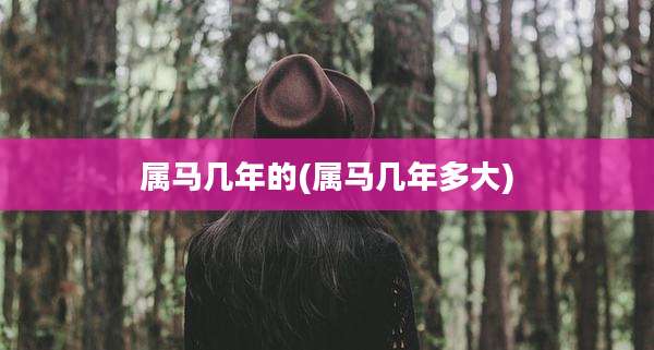 属马几年的(属马几年多大)