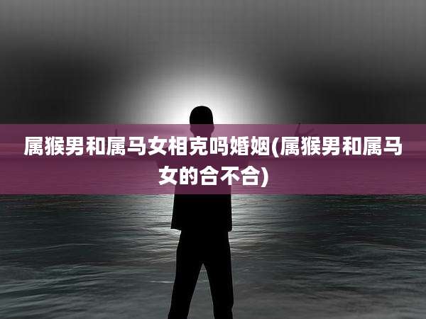 属猴男和属马女相克吗婚姻(属猴男和属马女的合不合)