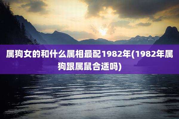属狗女的和什么属相最配1982年(1982年属狗跟属鼠合适吗)