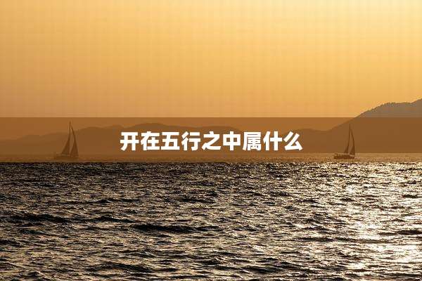 开在五行之中属什么