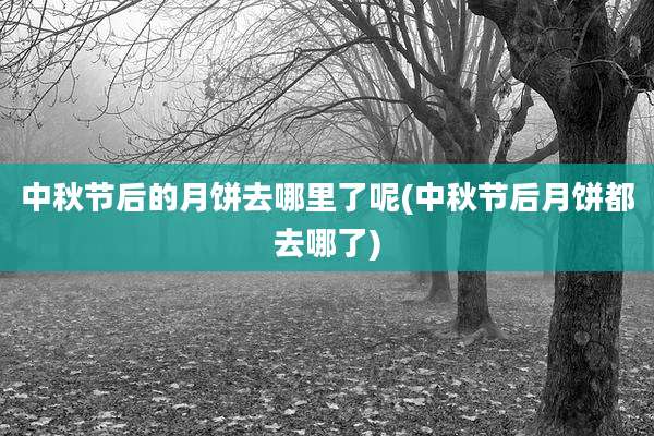 中秋节后的月饼去哪里了呢(中秋节后月饼都去哪了)