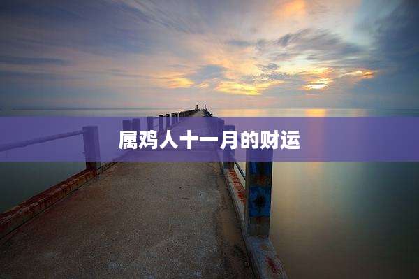 属鸡人十一月的财运