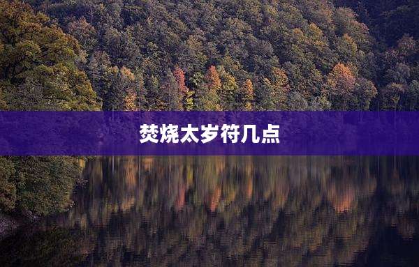 焚烧太岁符几点
