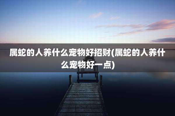 属蛇的人养什么宠物好招财(属蛇的人养什么宠物好一点)