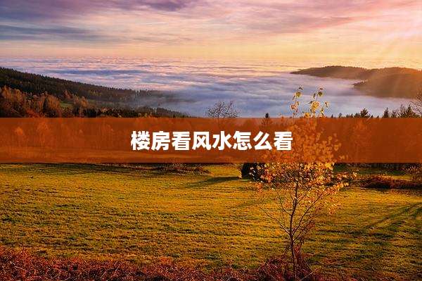 楼房看风水怎么看