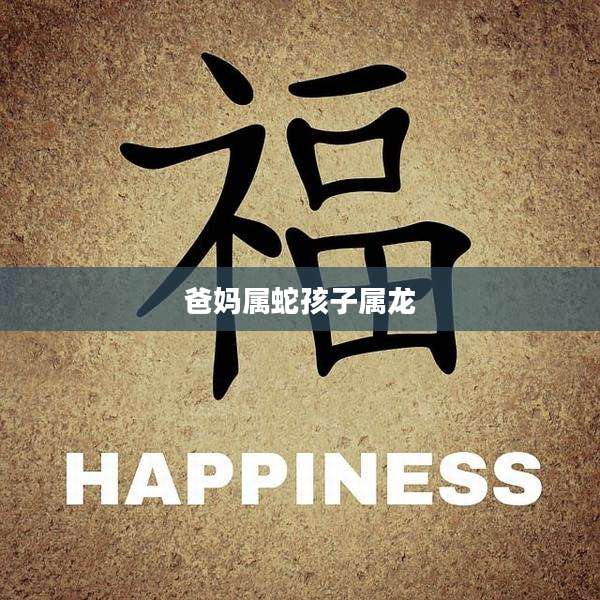 爸妈属蛇孩子属龙
