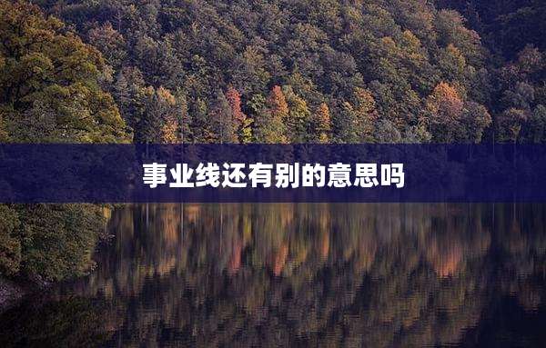 事业线还有别的意思吗