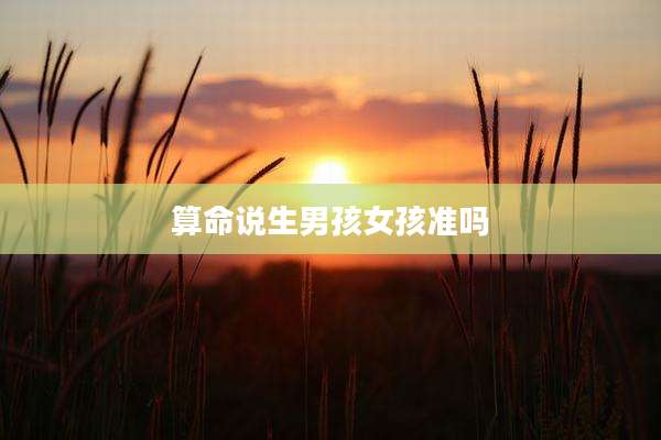 算命说生男孩女孩准吗