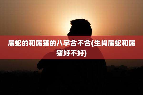 属蛇的和属猪的八字合不合(生肖属蛇和属猪好不好)