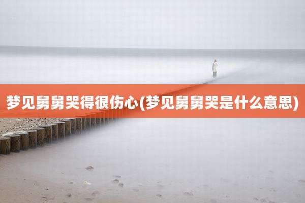 梦见舅舅哭得很伤心(梦见舅舅哭是什么意思)