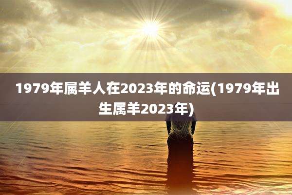 1979年属羊人在2023年的命运(1979年出生属羊2023年)