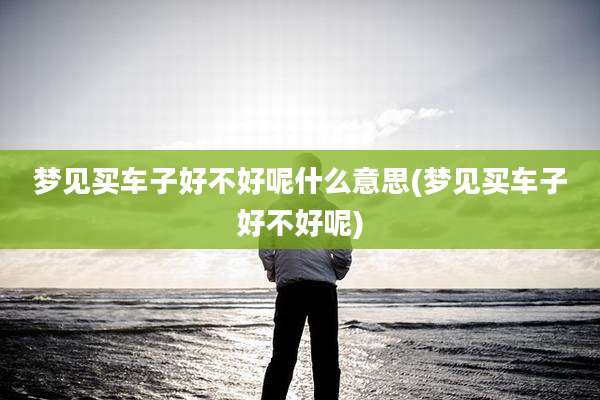 梦见买车子好不好呢什么意思(梦见买车子好不好呢)