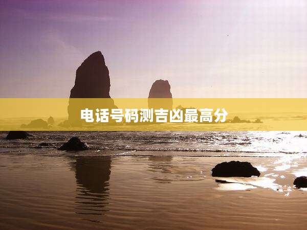 电话号码测吉凶最高分