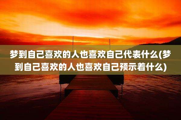 梦到自己喜欢的人也喜欢自己代表什么(梦到自己喜欢的人也喜欢自己预示着什么)