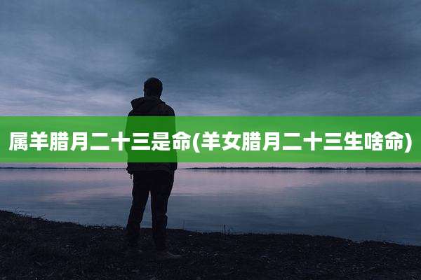 属羊腊月二十三是命(羊女腊月二十三生啥命)