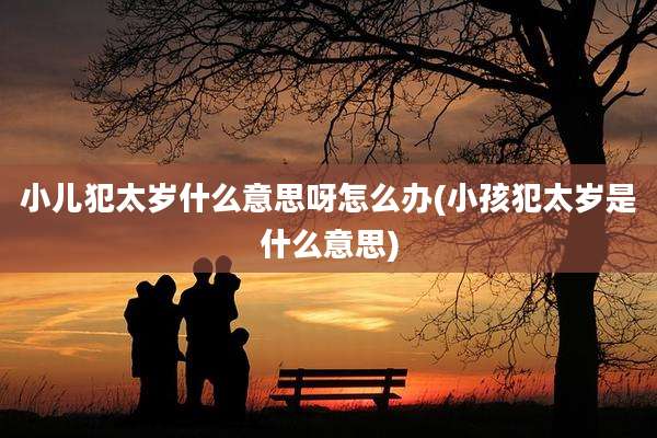 小儿犯太岁什么意思呀怎么办(小孩犯太岁是什么意思)