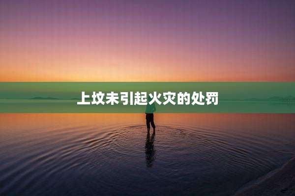 上坟未引起火灾的处罚