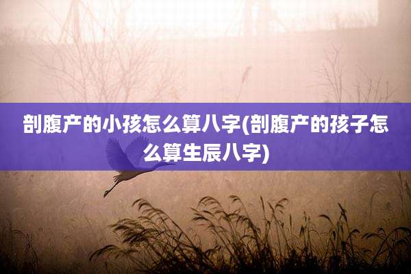 剖腹产的小孩怎么算八字(剖腹产的孩子怎么算生辰八字)