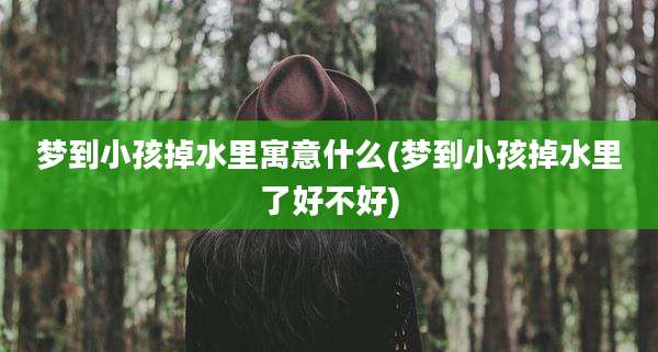 梦到小孩掉水里寓意什么(梦到小孩掉水里了好不好)