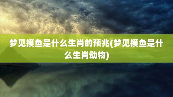 梦见摸鱼是什么生肖的预兆(梦见摸鱼是什么生肖动物)