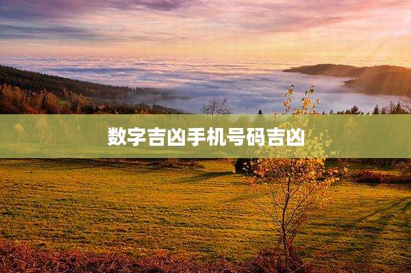 数字吉凶手机号码吉凶