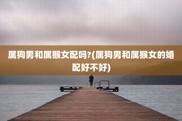 属狗男和属猴女配吗?(属狗男和属猴女的婚配好不好)