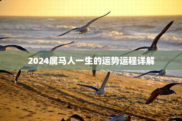2024属马人一生的运势运程详解
