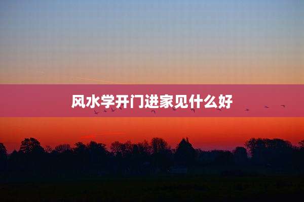 风水学开门进家见什么好