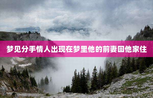 梦见分手情人出现在梦里他的前妻回他家住