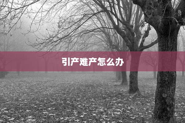引产难产怎么办