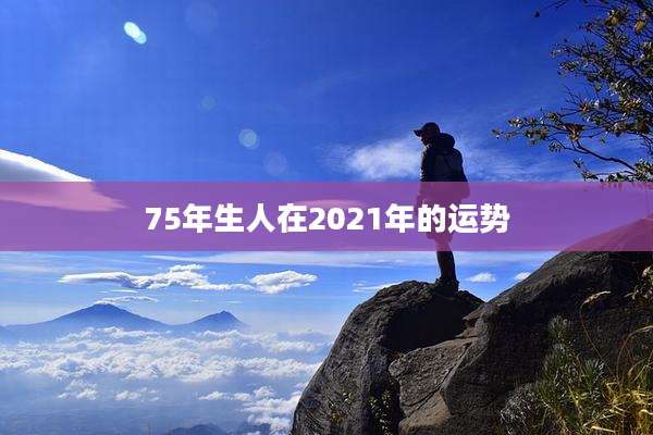 75年生人在2021年的运势