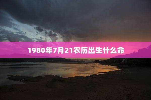 1980年7月21农历出生什么命
