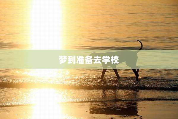 梦到准备去学校