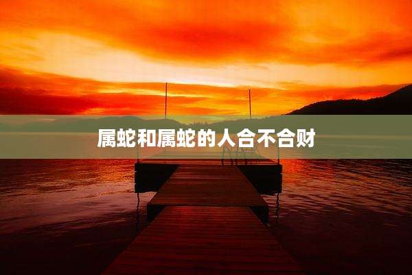 属蛇和属蛇的人合不合财
