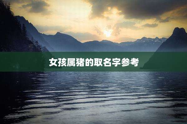 女孩属猪的取名字参考