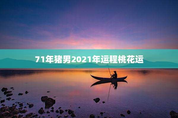 71年猪男2021年运程桃花运