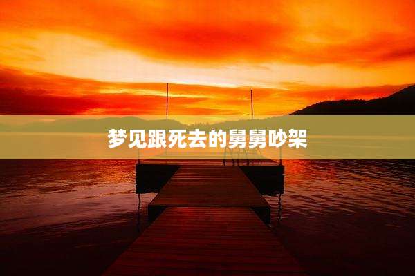梦见跟死去的舅舅吵架