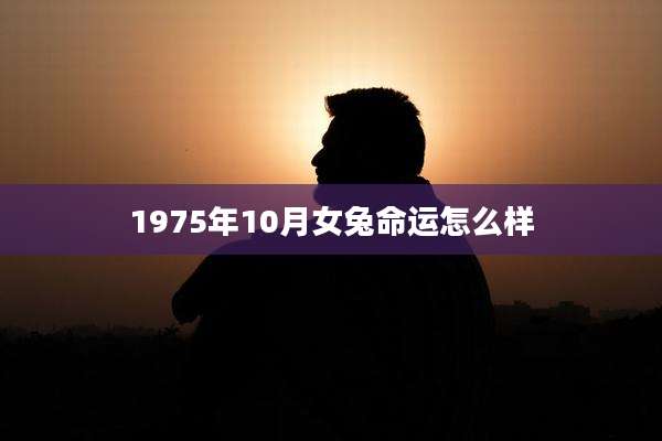 1975年10月女兔命运怎么样