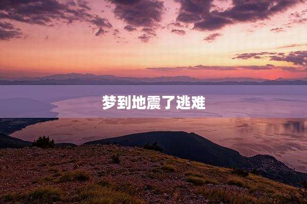 梦到地震了逃难