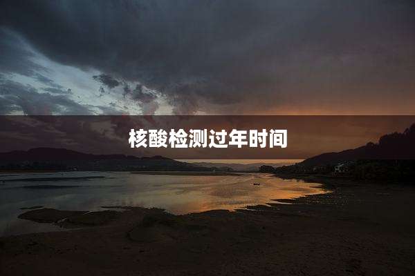 核酸检测过年时间