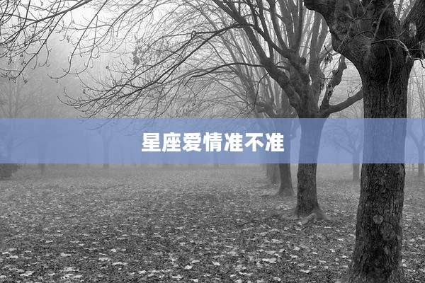 星座爱情准不准