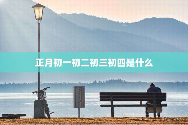 正月初一初二初三初四是什么