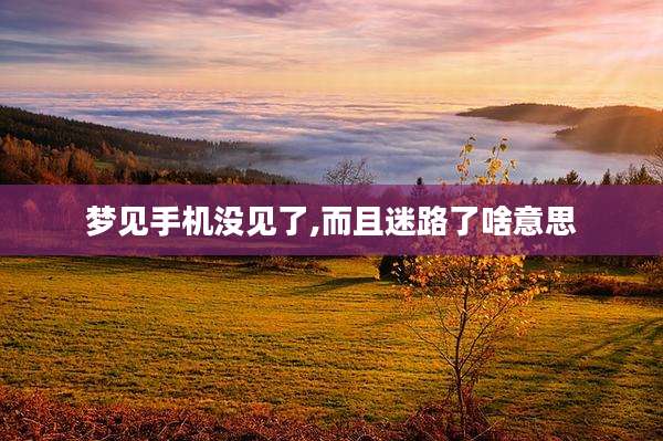 梦见手机没见了,而且迷路了啥意思