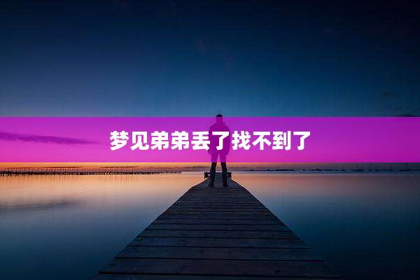 梦见弟弟丢了找不到了