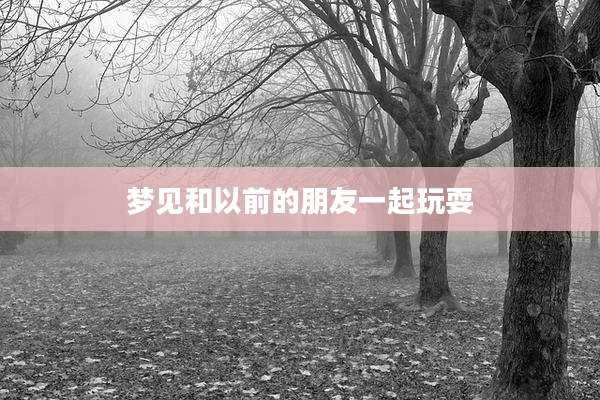 梦见和以前的朋友一起玩耍